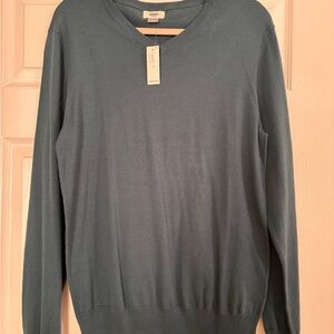 Old Navy Blue V-Neck Sweater Lightweight Knit